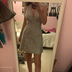 Free People floral tie mini dress